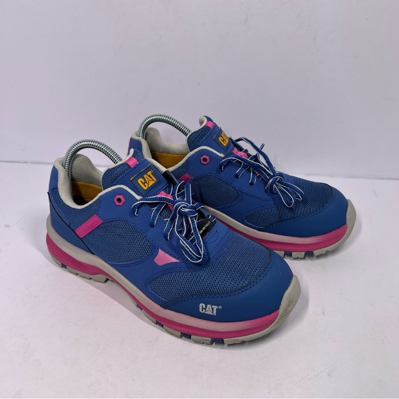 CAT  Composite Toe Blue/Pink Work Shoes. Women's 8W - Picture 4 of 10